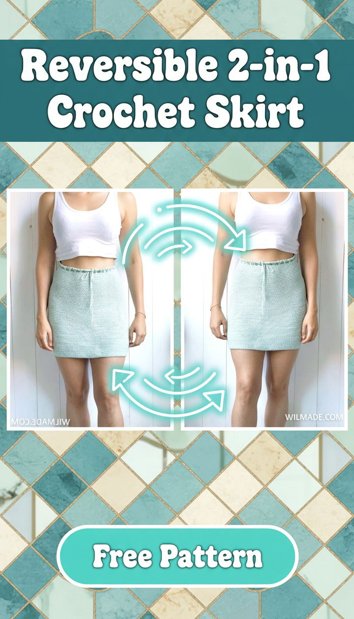 The Two in One Reversible Crochet Skirt Free Pattern