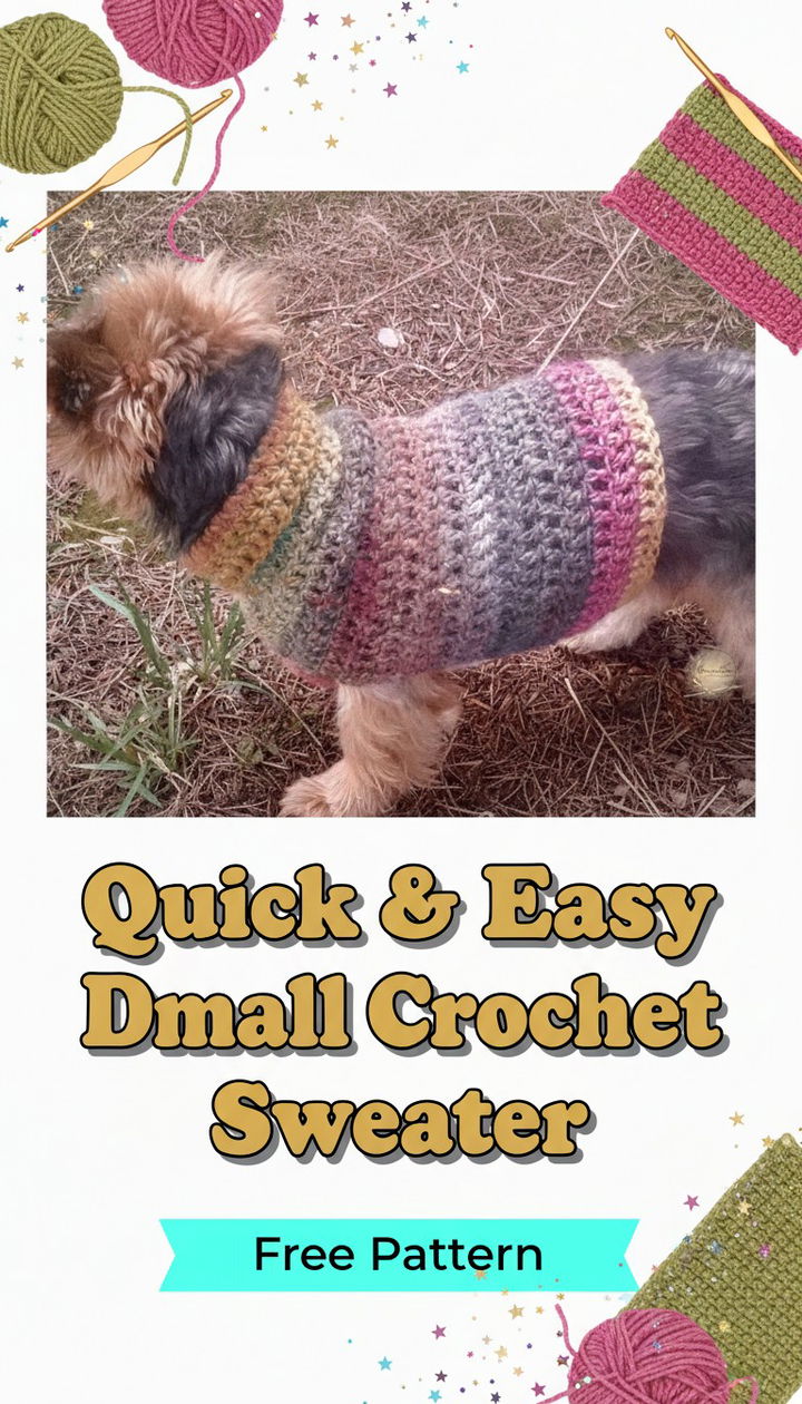 Create a Cozy Layer with the Quick and Easy Small Dog Crochet Sweater
