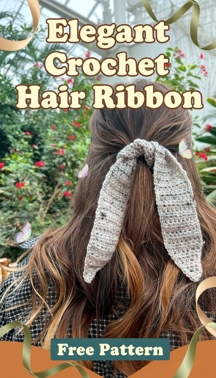 Enhance Your Hairstyle with a Charming Crochet Hair Ribbon