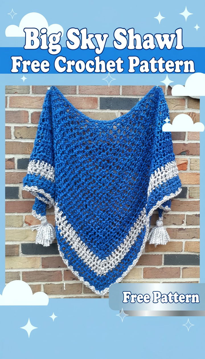 Experience the Open Horizon with the Big Sky Shawl Crochet Pattern