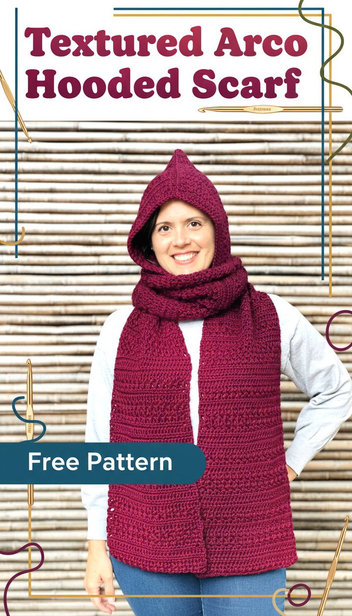 Master the Arco Hooded Scarf A Textured Crochet Pattern