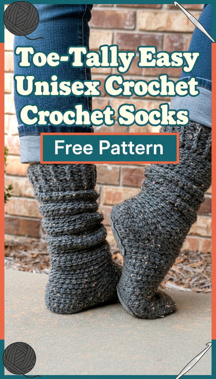 Master the Versatile Toe Tally Easy Unisex Crochet Socks