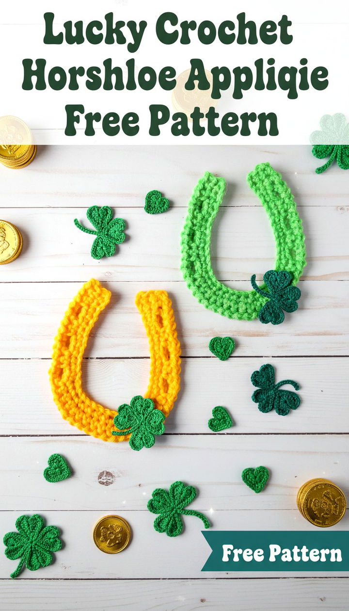 Lucky Crochet Horseshoe Applique A Festive St. Patrick’s Day Project