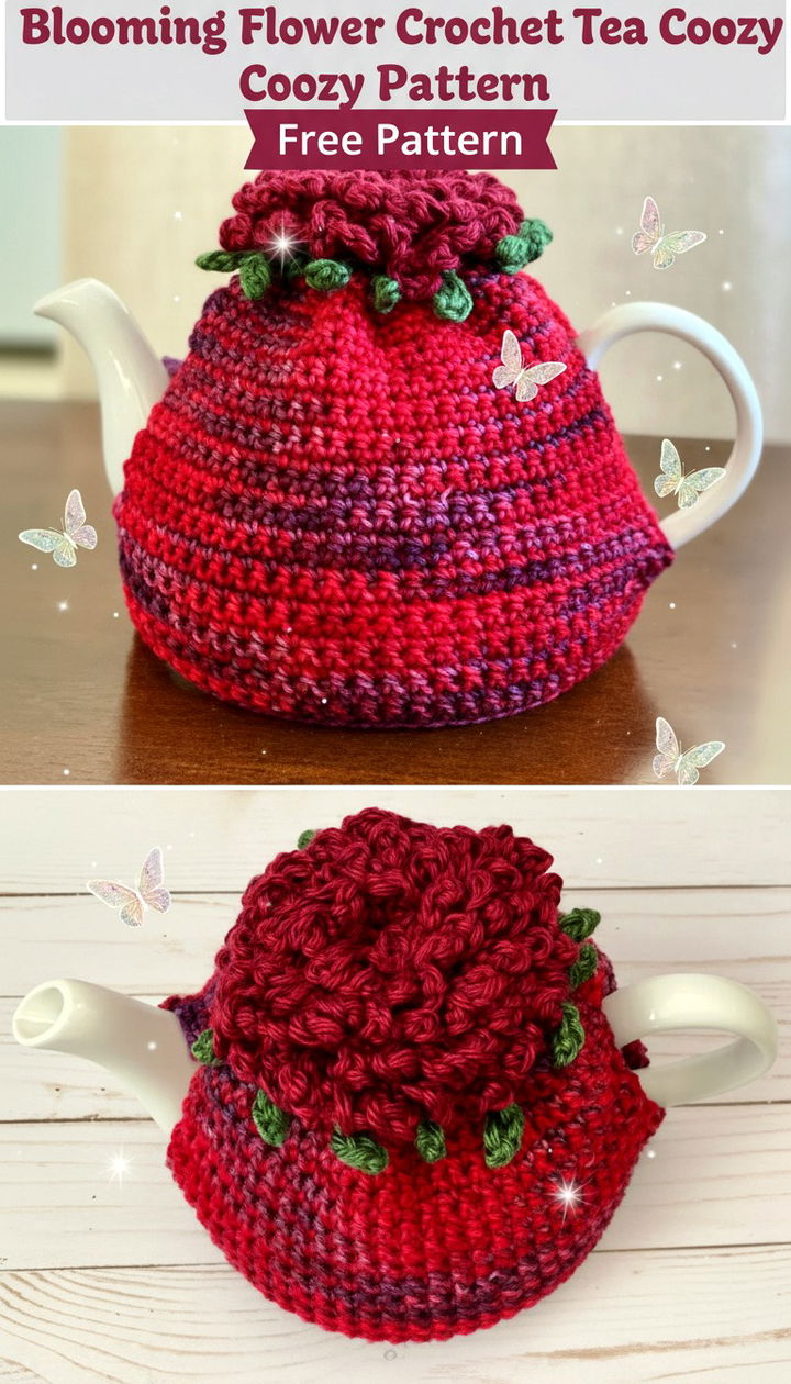 Brighten Your Kitchen with a Blooming Flower Crochet Tea Cozy