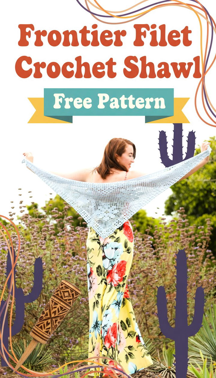Capture the Spirit of the West with the Frontier Filet Crochet Shawl