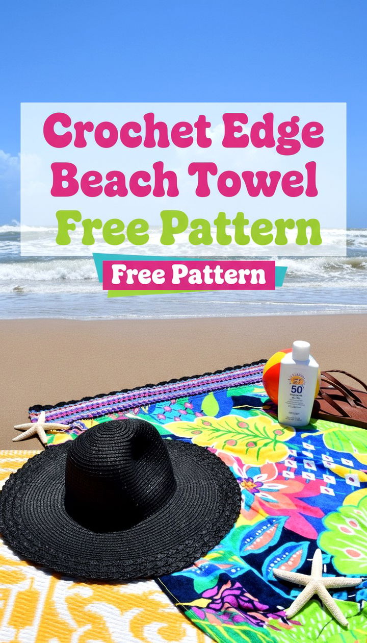 Elevate Your Summer Style DIY Crochet Edge Beach Towel Pattern