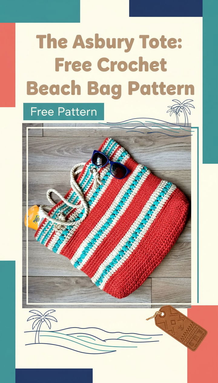 The Asbury Tote Sophisticated Free Crochet Beach Bag Pattern