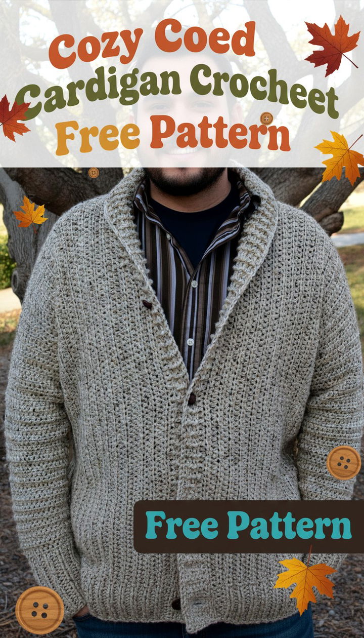 Elevate Your Wardrobe with the Cozy Coed Cardigan Crochet Pattern
