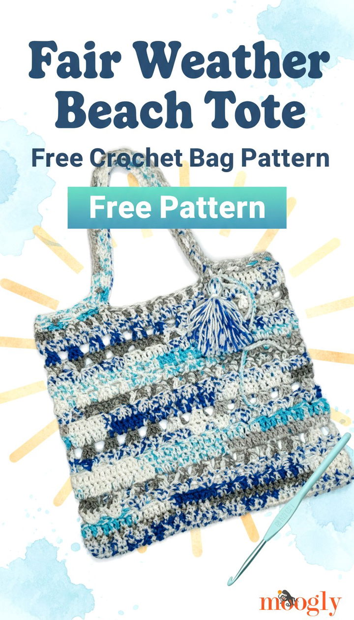 Fair Weather Beach Tote Breezy Free Crochet Beach Bag Pattern