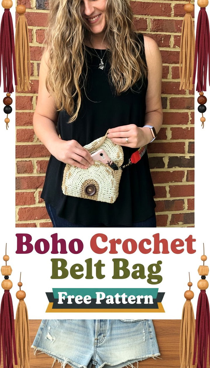 Trendy Boho Crochet Belt Bag The Ultimate Free Hands Free Pattern