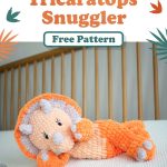 Craft a Prehistoric Companion with the Free Crochet Triceratops Snuggler Pattern