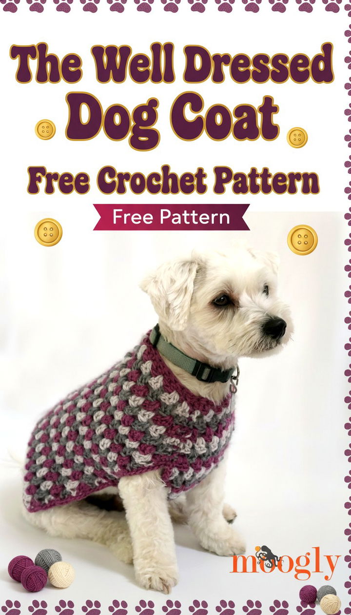 Elevate Your Canine’s Style with the Well Dressed Dog Coat Free Crochet Pattern