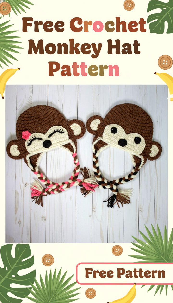 Playful Free Crochet Monkey Hat Pattern for Kids