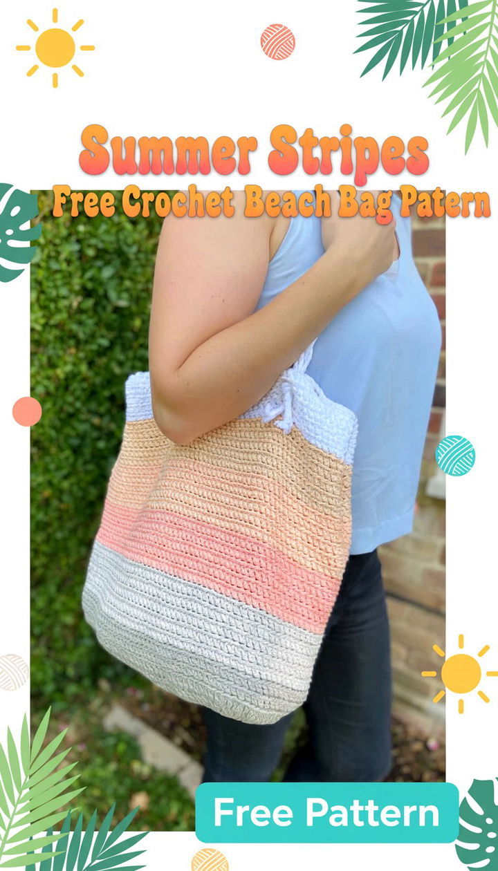 Vibrant Summer Stripes Your Go To Free Crochet Beach Bag Pattern