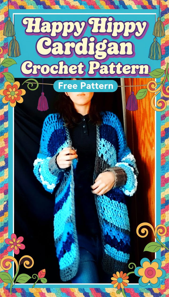 Craft Your Own Happy Hippy Cardigan Free Crochet Pattern