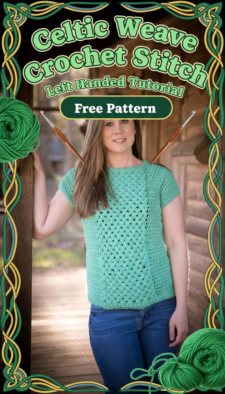 Mastering the Celtic Weave Crochet Stitch Left Handed Tutorial