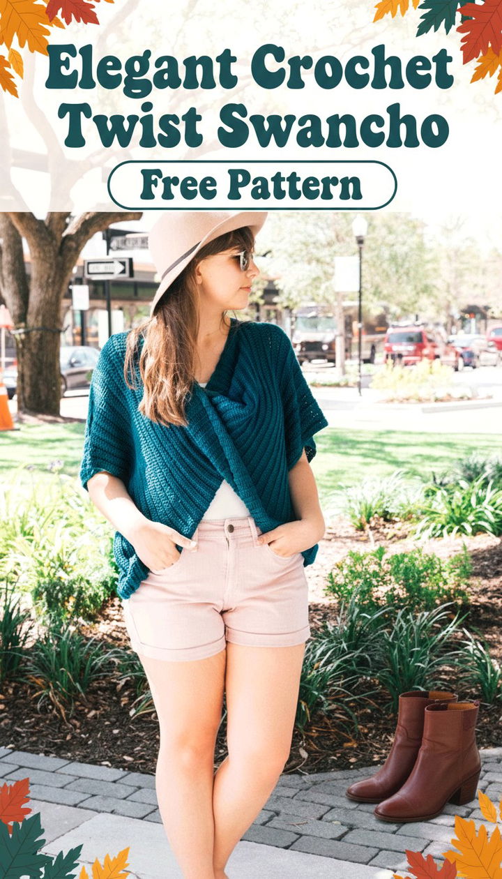 Elegant Crochet Twist Swancho The Ultimate Modern Layering Pattern