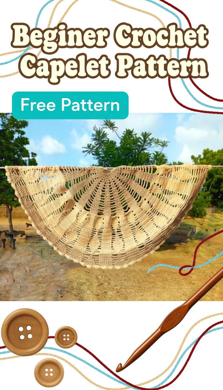 Simple and Elegant Crochet Capelet Pattern for the Beginner