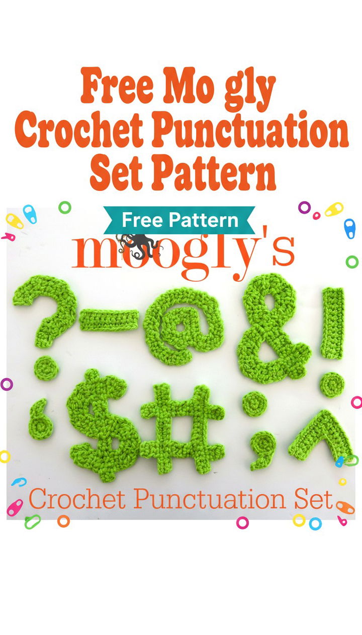 Versatile Moogly Crochet Punctuation Set for Personalized Projects