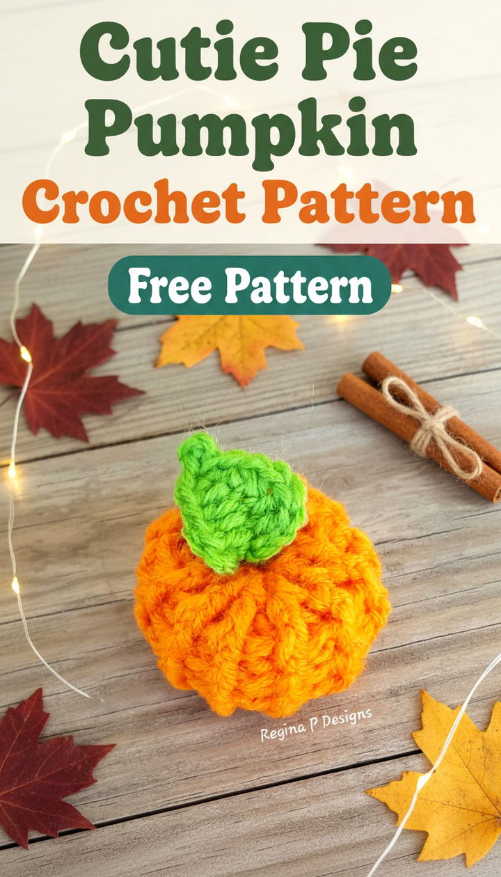 Adorable Cutie Pie Pumpkin Crochet Pattern for Fall Decor