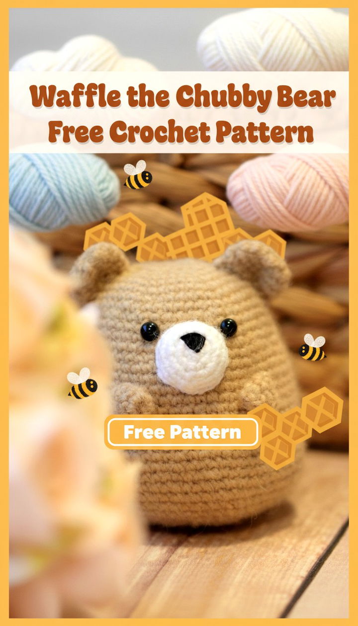 Perfecting the Waffle the Chubby Bear Free Crochet Pattern