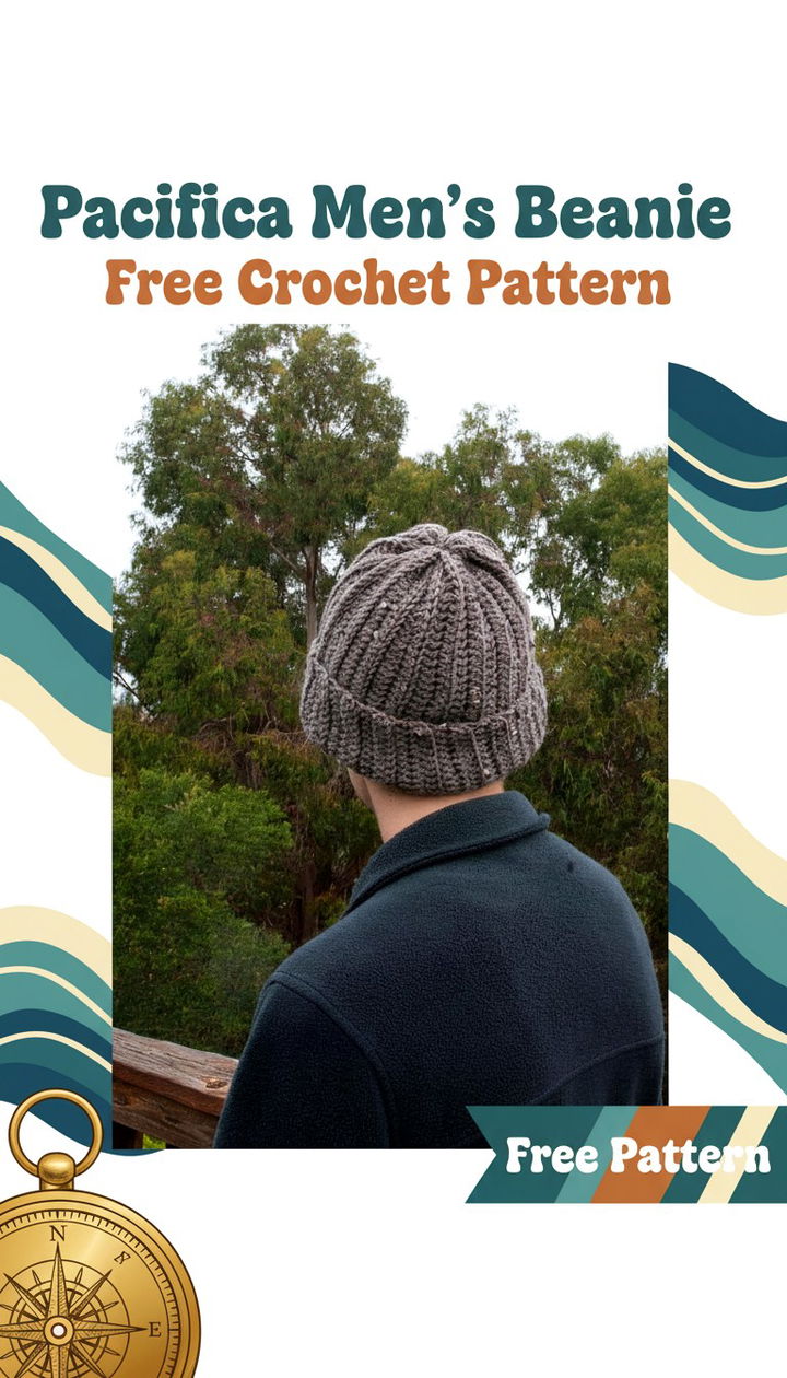 Crafting the Pacifica Men’s Crochet Beanie