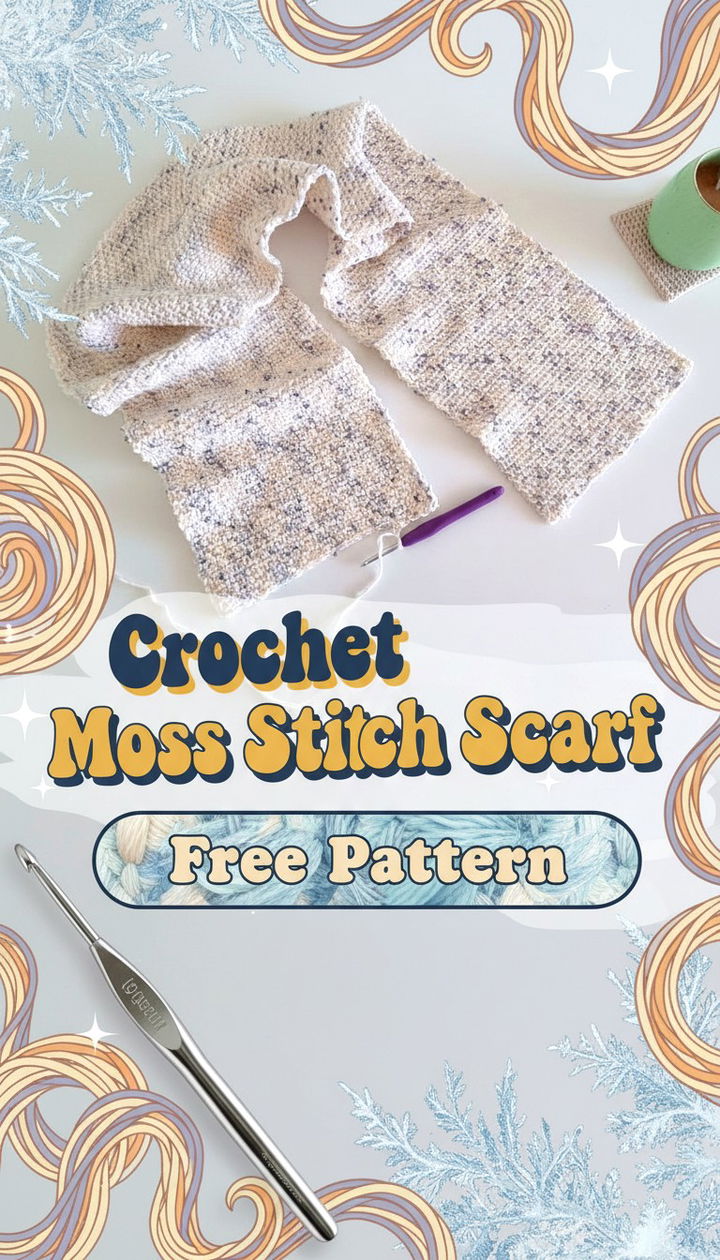 Elegant Crochet Moss Stitch Scarf A Texture Rich Free Pattern