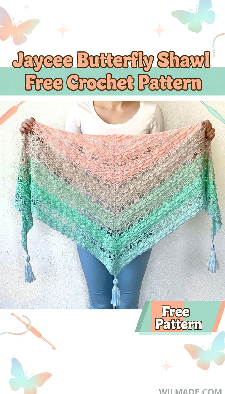 Master the Elegant Jaycee Butterfly Shawl Crochet Pattern