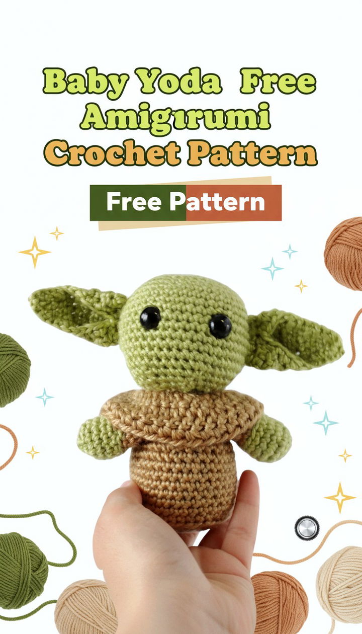 Professional Baby Yoda Free Amigurumi Crochet Pattern