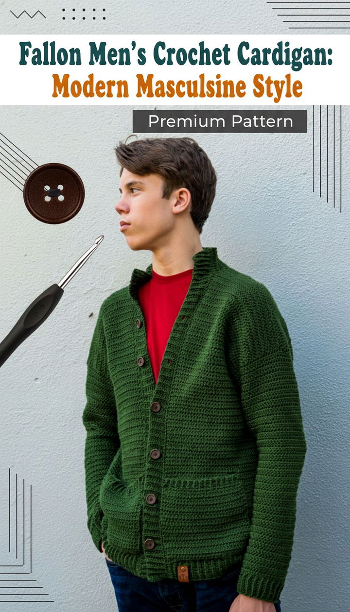 The Refined Fallon Cardigan for Men Crochet Makes for Men