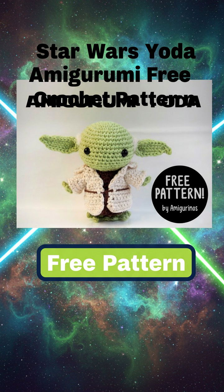 Iconic Star Wars Yoda Amigurumi Free Crochet Pattern