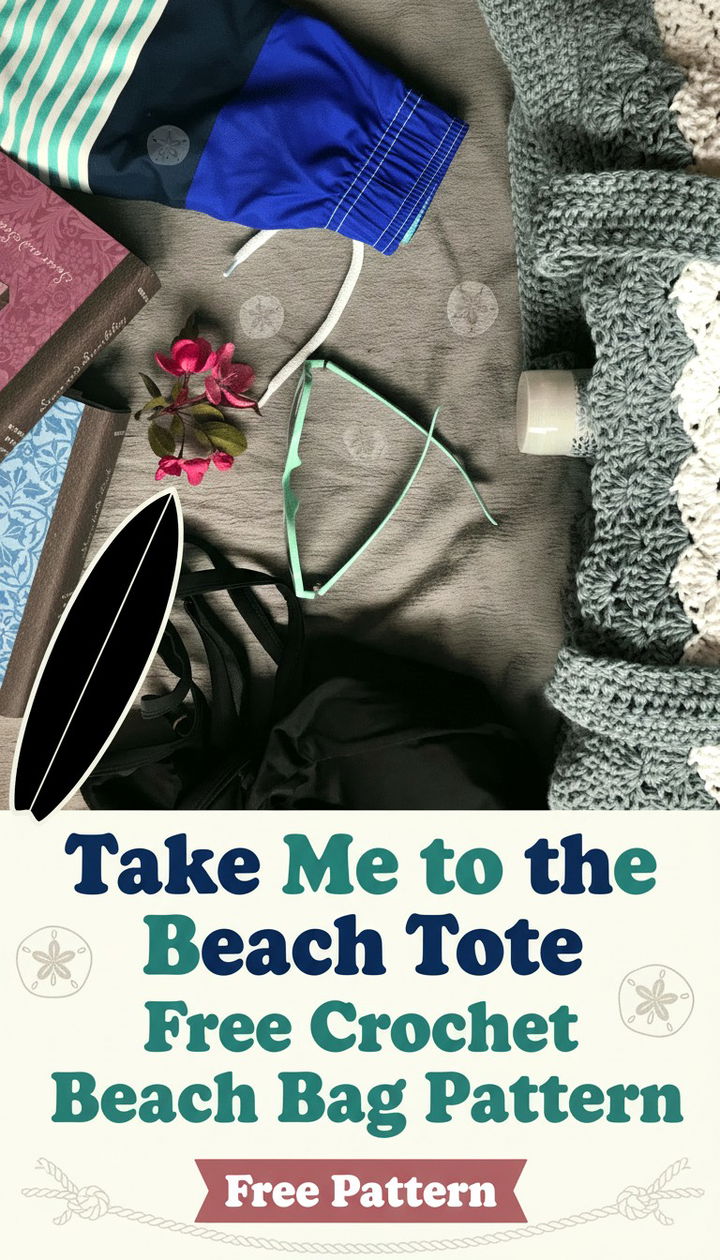 Take Me to the Beach Tote Premium Free Crochet Beach Bag Pattern