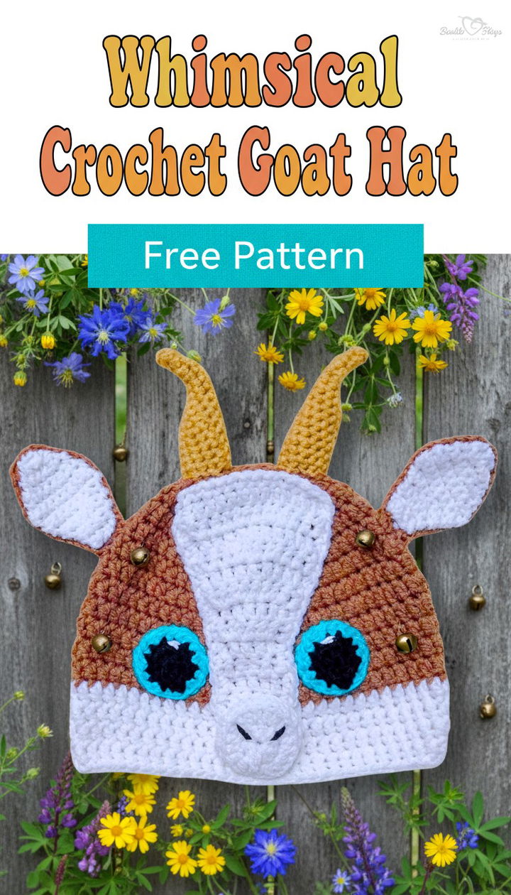 Whimsical Free Crochet Goat Hat Pattern