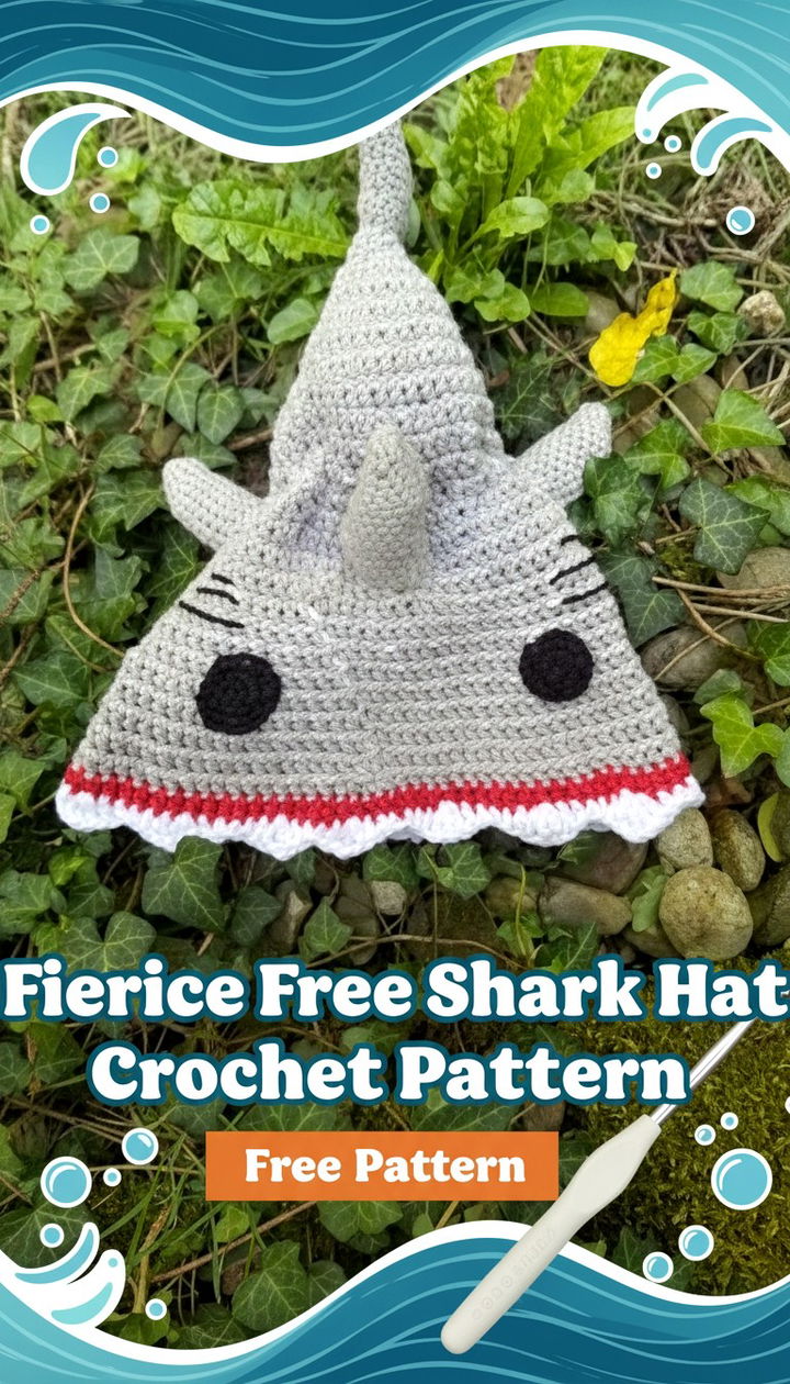 Fierce Free Shark Hat Crochet Pattern