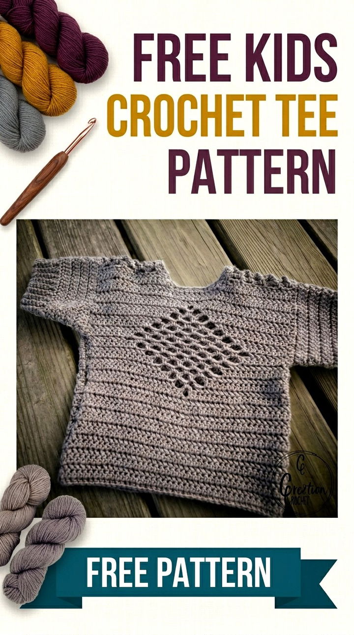 Free Kids Crochet Tee Pattern The Everyday Striped Tee
