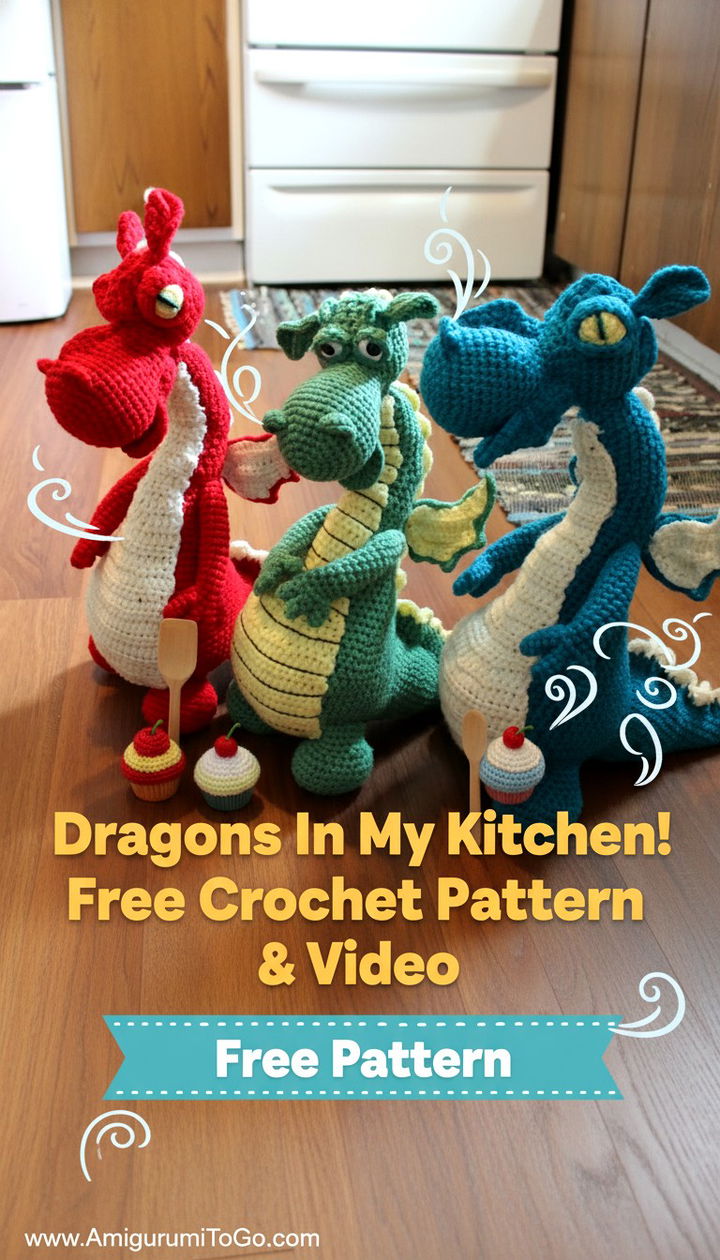 Master the Dragons In My Kitchen Free Crochet Pattern with Video Series