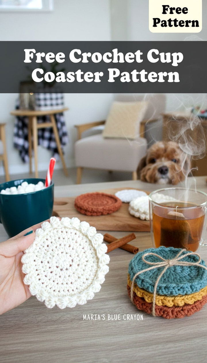 The Daily Grind Universal Crochet Cup Coaster Free Pattern