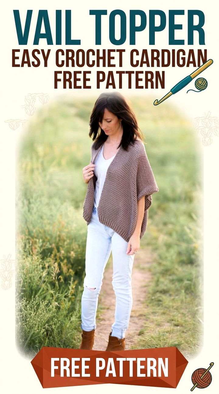 Effortless Layering The Vail Topper Easy Crocheted Cardigan