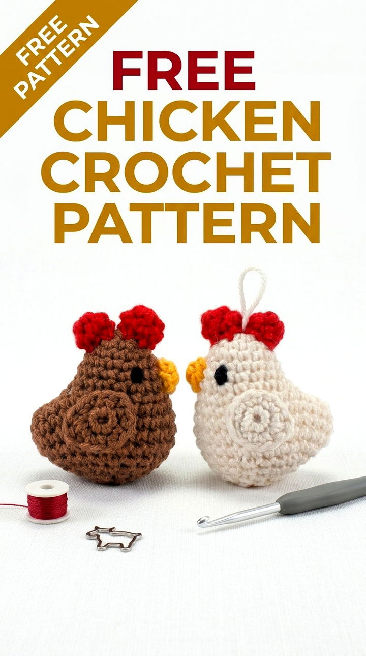 Free Chicken Crochet Pattern Modern Retro Barnyard Chic
