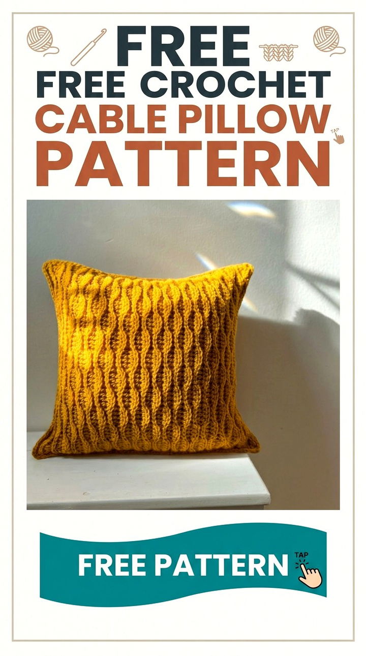 Free Crochet Cable Pillow Pattern