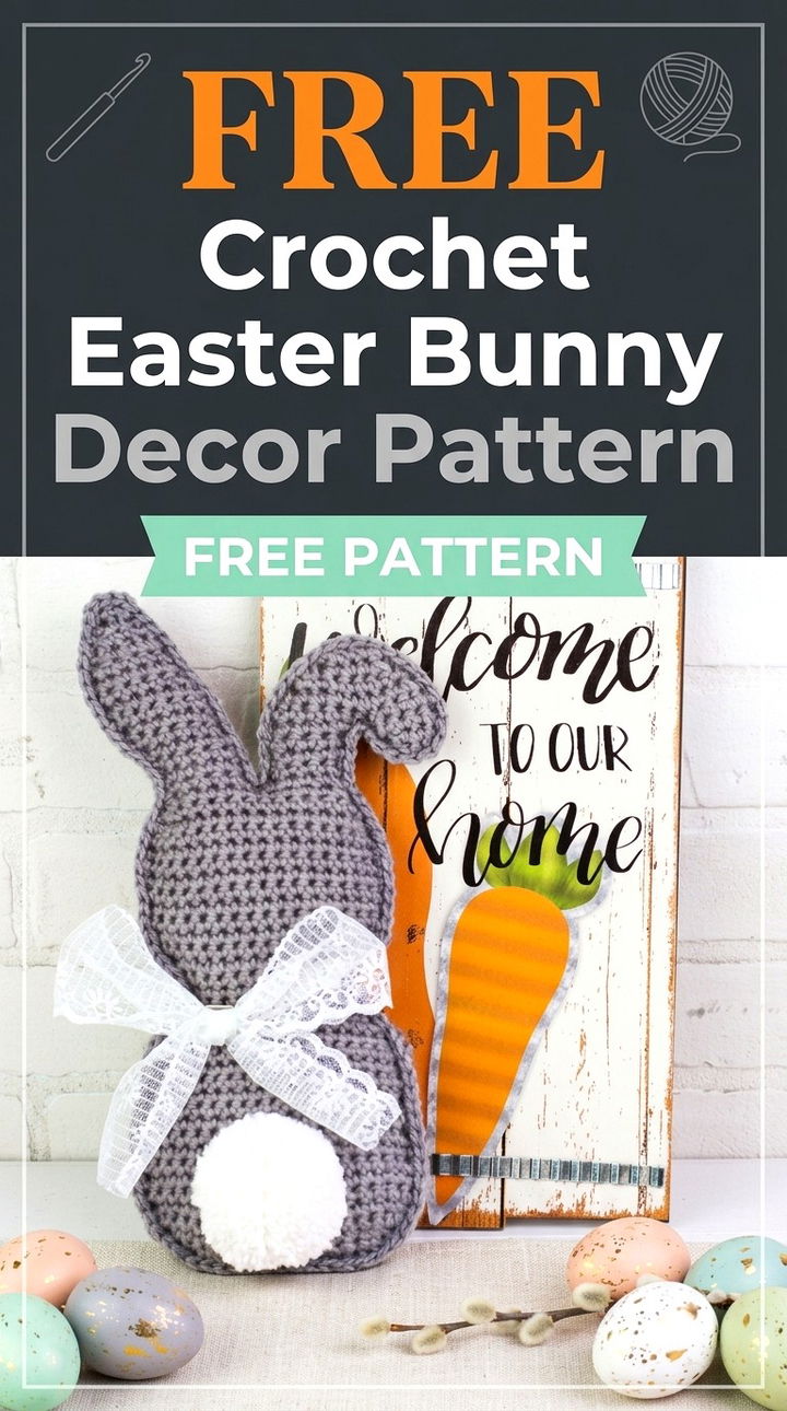 Free Crochet Easter Bunny Pattern Whimsical Boho Spring Decor