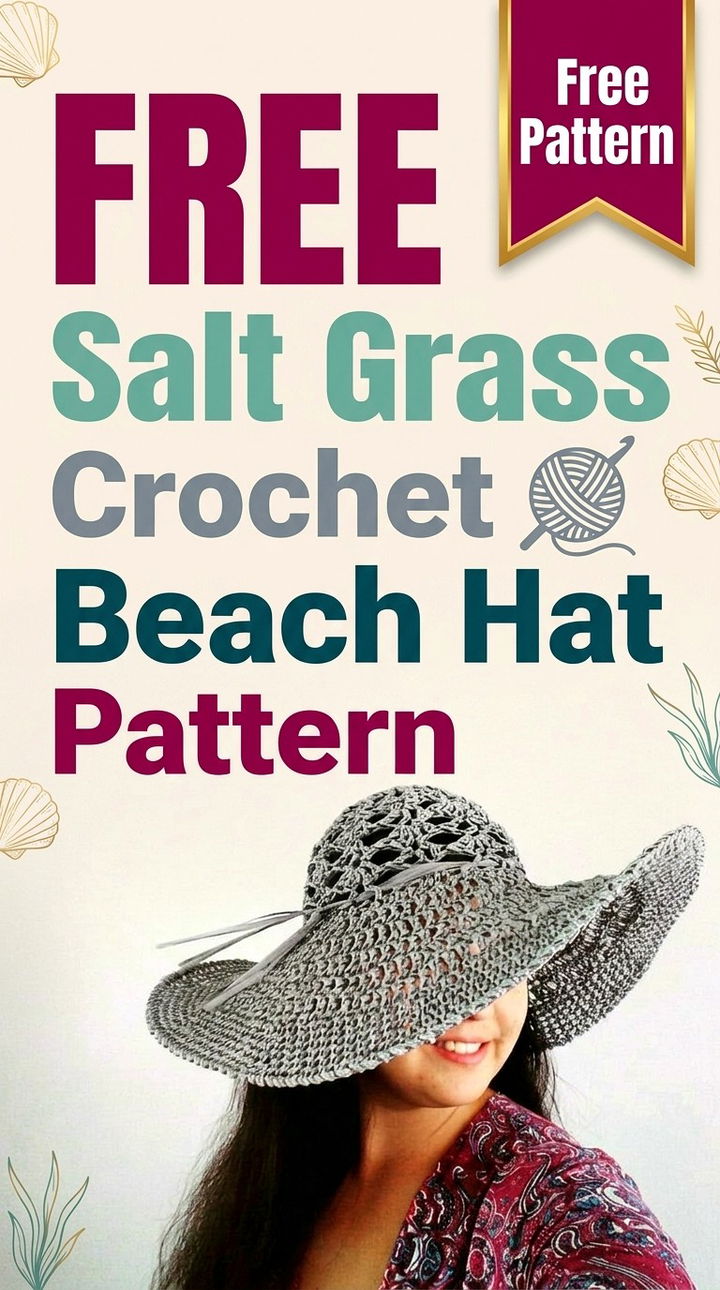Free Salt Grass Crochet Beach Hat Pattern