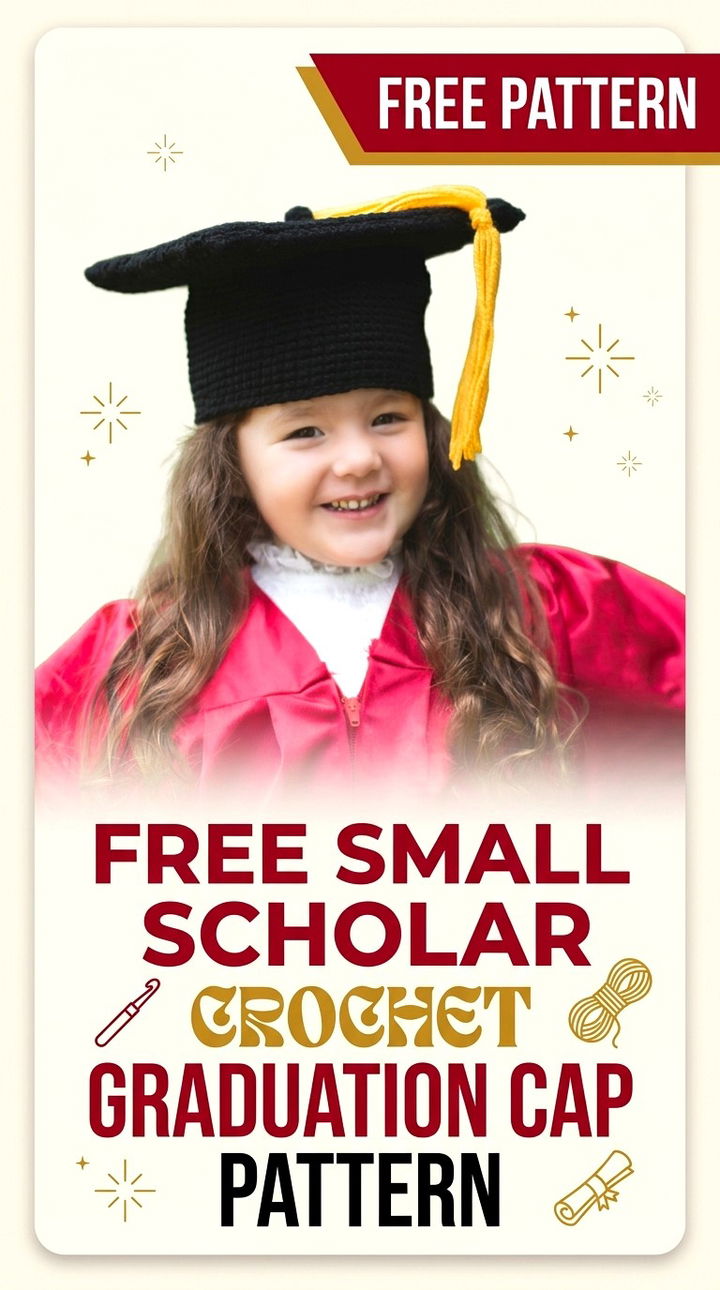 Free Small Scholar Crochet Graduation Cap Pattern Modern Celebration Style