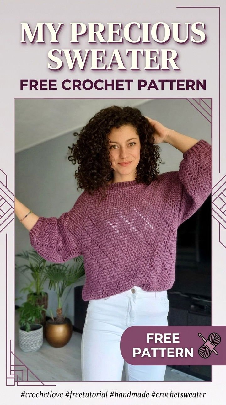 Effortless Charm The My Precious Sweater Free Crochet Pattern