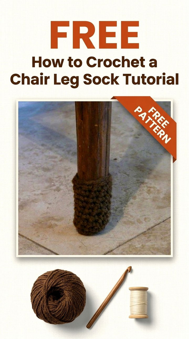 Free How to Crochet a Chair Leg Sock Tutorial