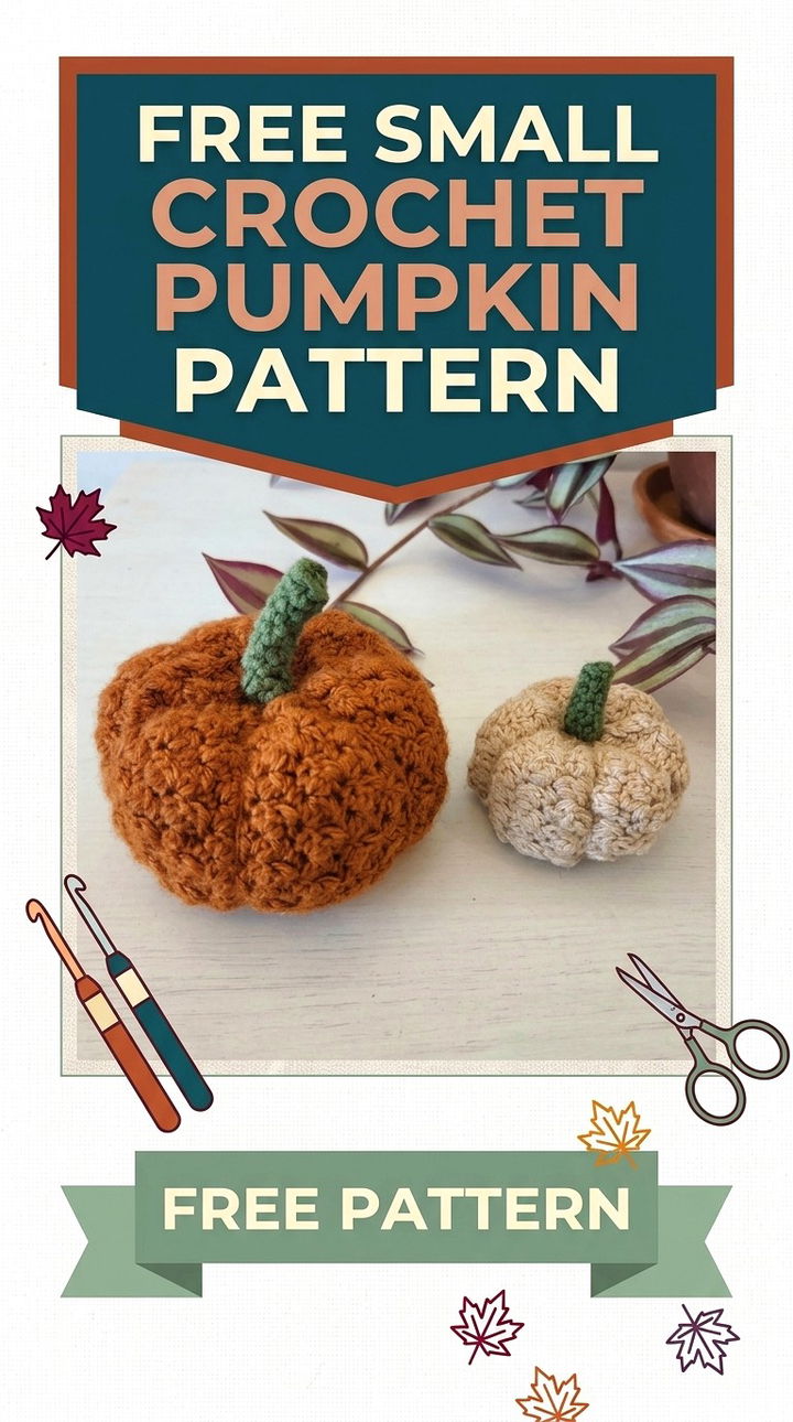 Free Small Crochet Pumpkin Pattern Festive Boho Autumn Decor