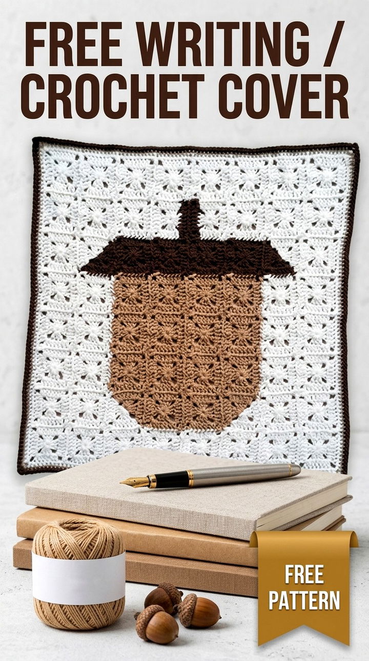 Free Writing Crochet Cover Pattern Modern Retro Desk Style