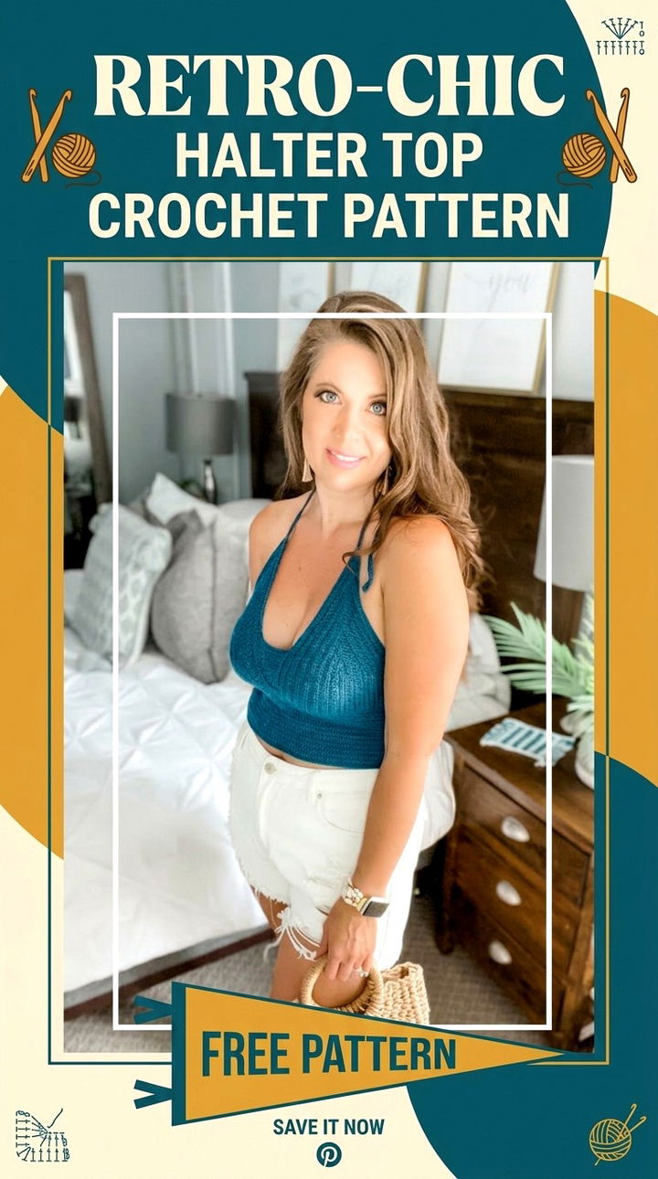 Retro Chic Halter Top Crochet Pattern