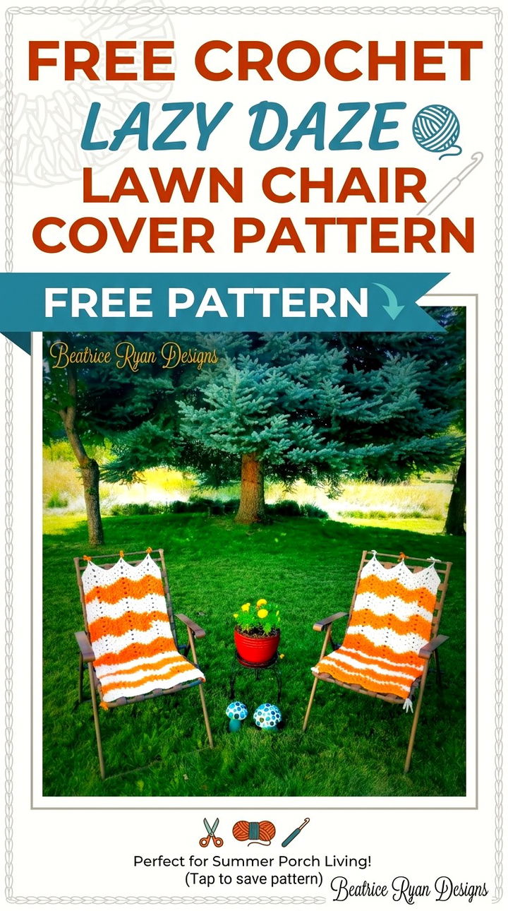 Free Crochet Lazy Daze Lawn Chair Cover Pattern