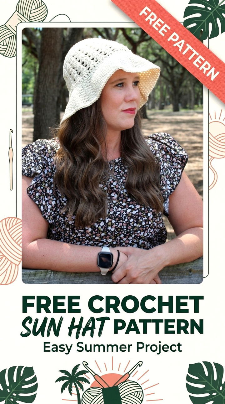 Free Crochet Sun Hat Pattern Easy Summer Project